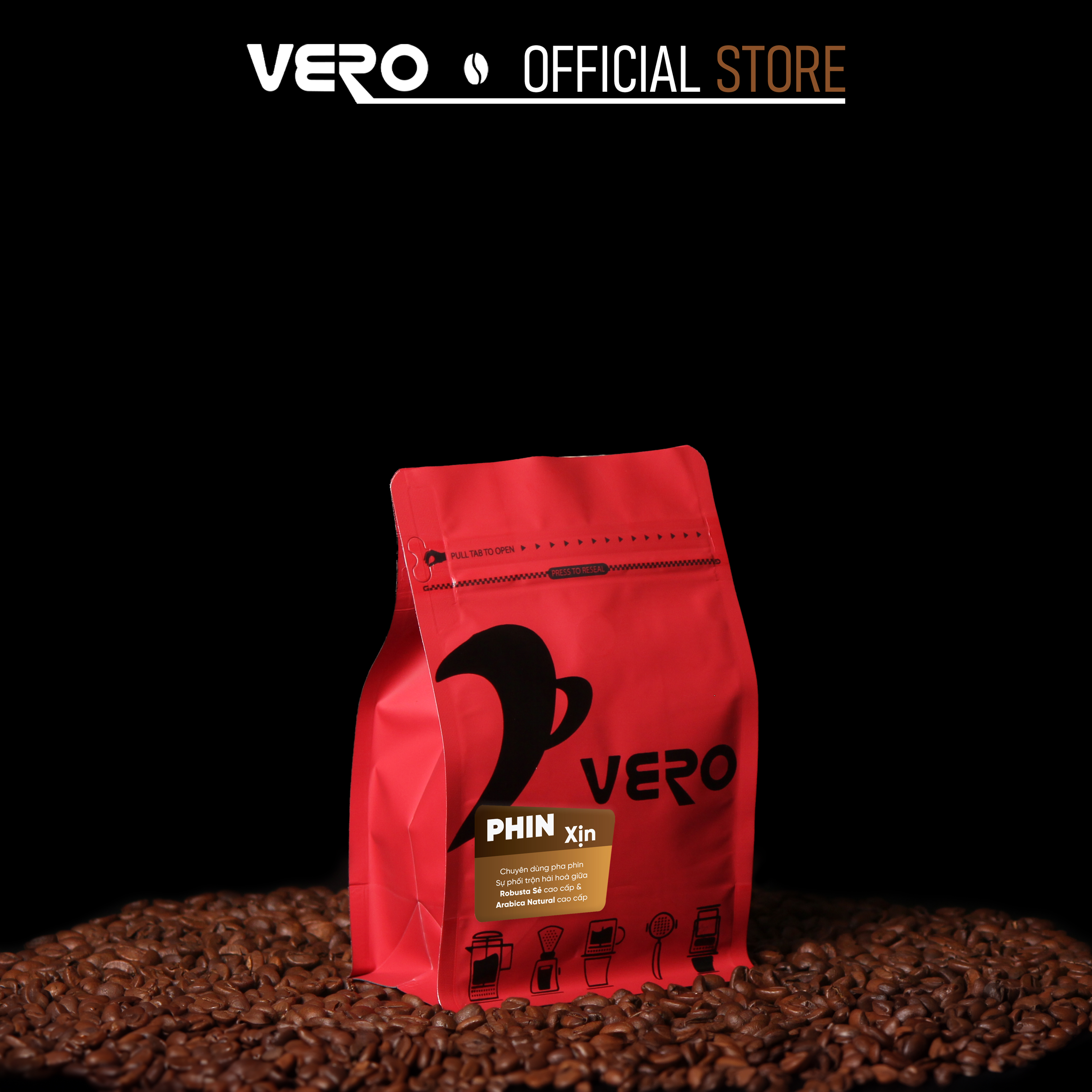 Cà Phê Vero Phin "Xịn" 100% Robusta Sẻ - Bảo Tồn Truyền Thống Việt